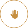 Gold Hand Icon